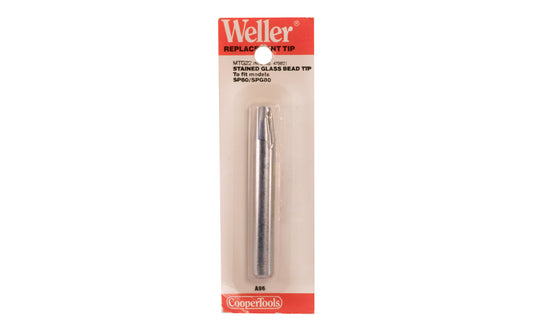 Weller Stained Glass Bead Tip - MTG22. One replacement tip in pack.   Made by Weller - Cooper Tools. Soldering Iron Tip. Designed for model SP80, SPG80.  Made in USA.