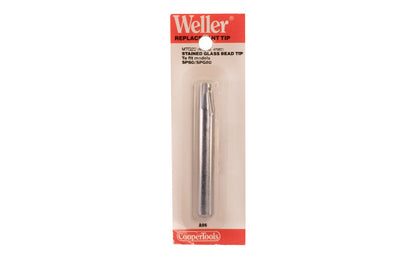 Weller Stained Glass Bead Tip - MTG22. One replacement tip in pack.   Made by Weller - Cooper Tools. Soldering Iron Tip. Designed for model SP80, SPG80.  Made in USA.