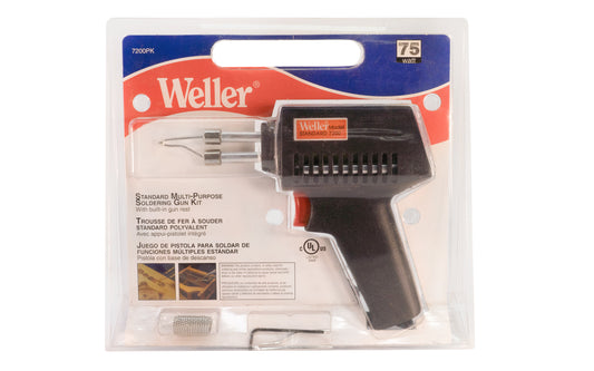 Weller 75W Soldering Gun Kit. Standard Multi-Purpose. Model 7200PK.  Made by Weller - Apex Tool Group. 037103136657.