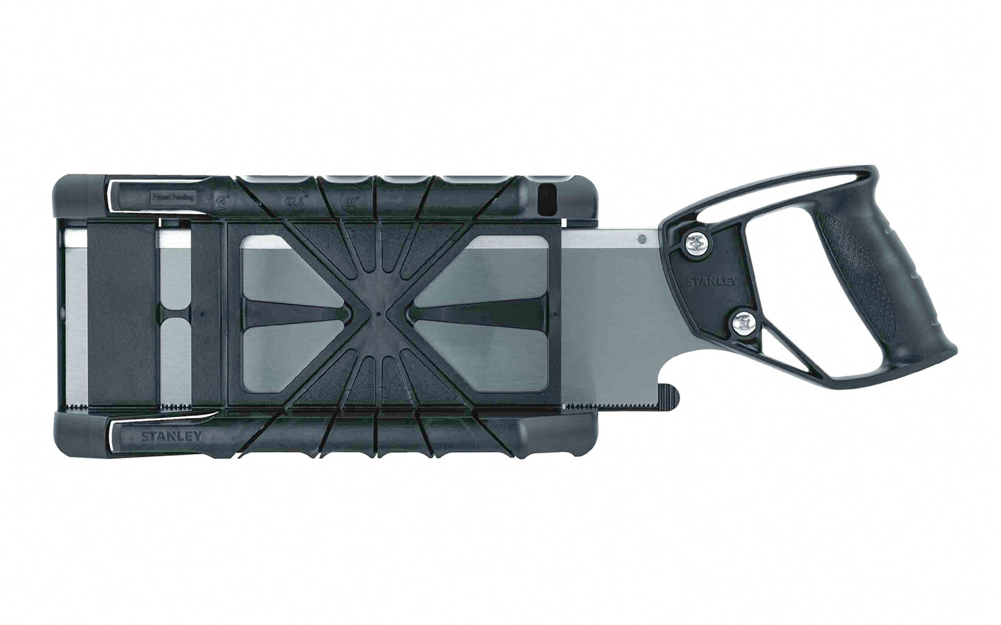 Stanley Miter Box With Saw ~ 19-800 - Cuts mitres on 45° & 90° angles, face angle 45° & 22-1/2° angles ~ Made in USA