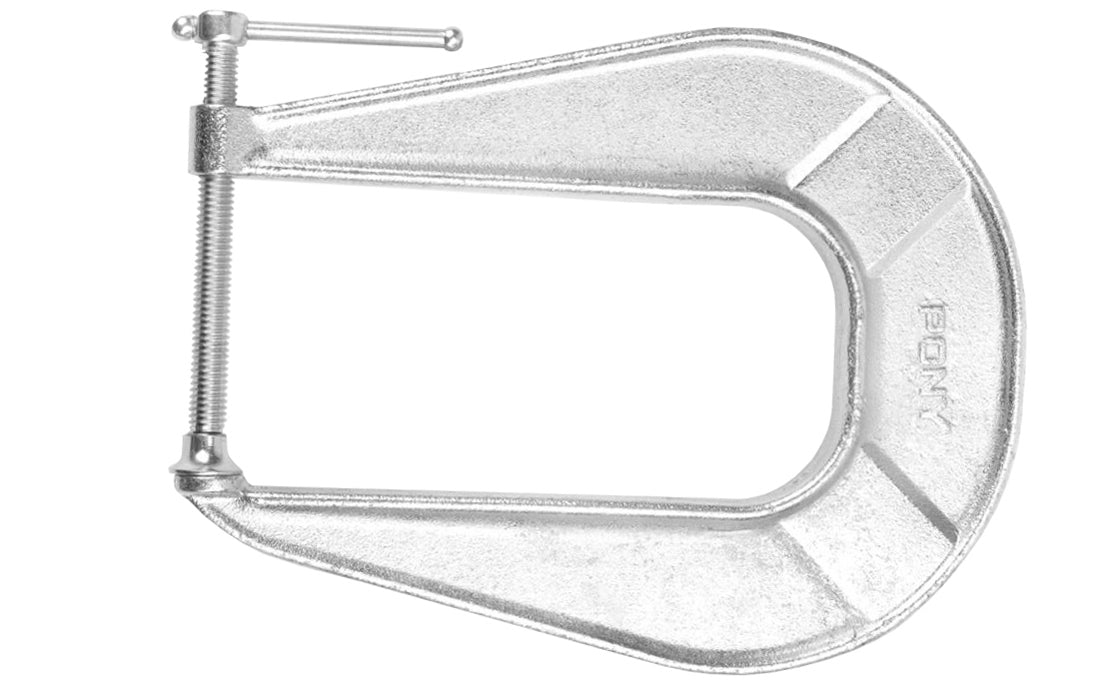 Pony C-Clamp ~ 2-1/2" Opening Capacity x 6" Jaw Depth - Pony Jorgensen Model No. 246 - Bright zinc plated steel - 2,400 lb. clamping force ~ 044295002462