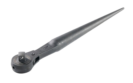 Klein Tools - Model No. 3238 - 1/2" drive - Reversible ratchet - Accepts 1/2-Inch square-drive hex socket - Forged from select alloy steel with continuous-taper handle for aligning bolt holes - Industrial black finish for corrosion resistance - 15" overall length - Spud Handle - Erection Wrench - taper handle 1/2 drive - 092644658990