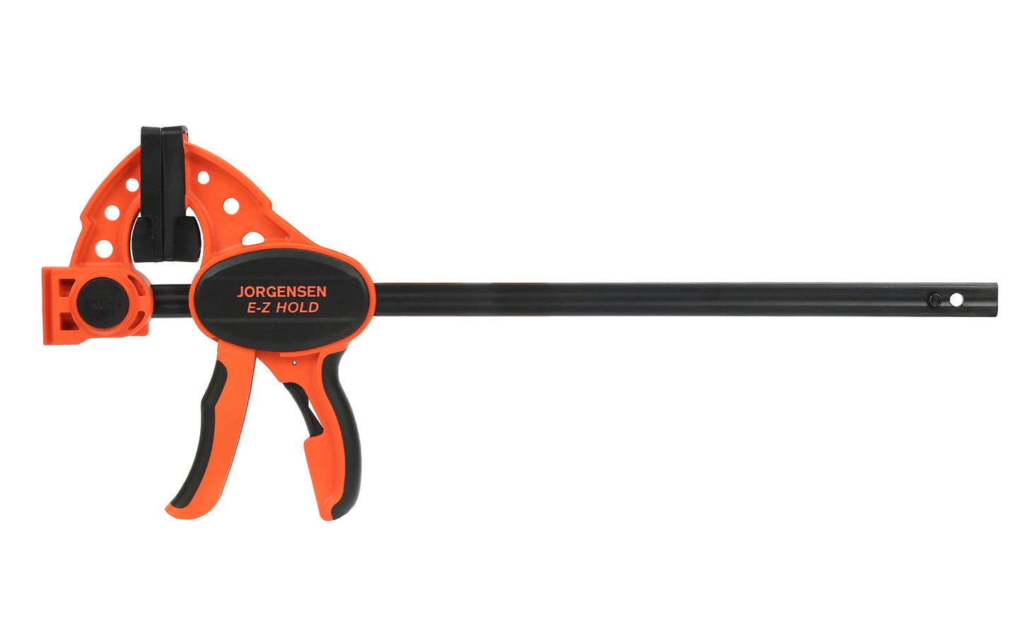 Jorgensen "EZ-Hold" Medium-Duty / Spreader Expandable Clamp ~ 12" Opening - Jorgensen Model No. 33412 - Comfortable one-hand clamping - Reversible Jaw converts clamp to spreader - 300 lbs. clamping pressure - 12" max opening