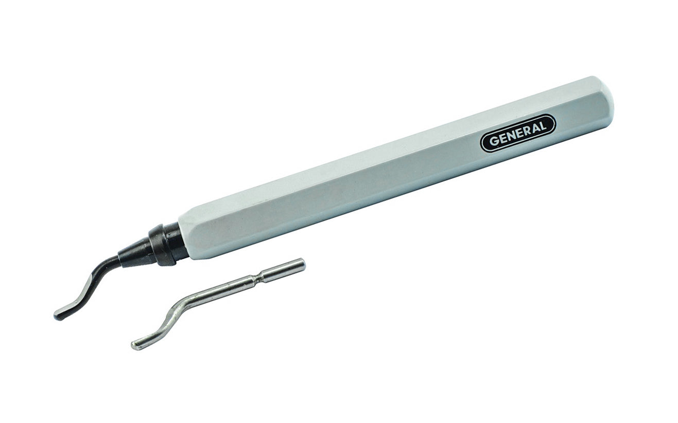 General Tools Deburring Tool With Swivel Head & Metal Handle - Model No. 481 - Made in Israel ~ No. 482A black blade for steel, copper, aluminum, plastic & the No. 482B blade for brass & cast iron ~ 038728423245
