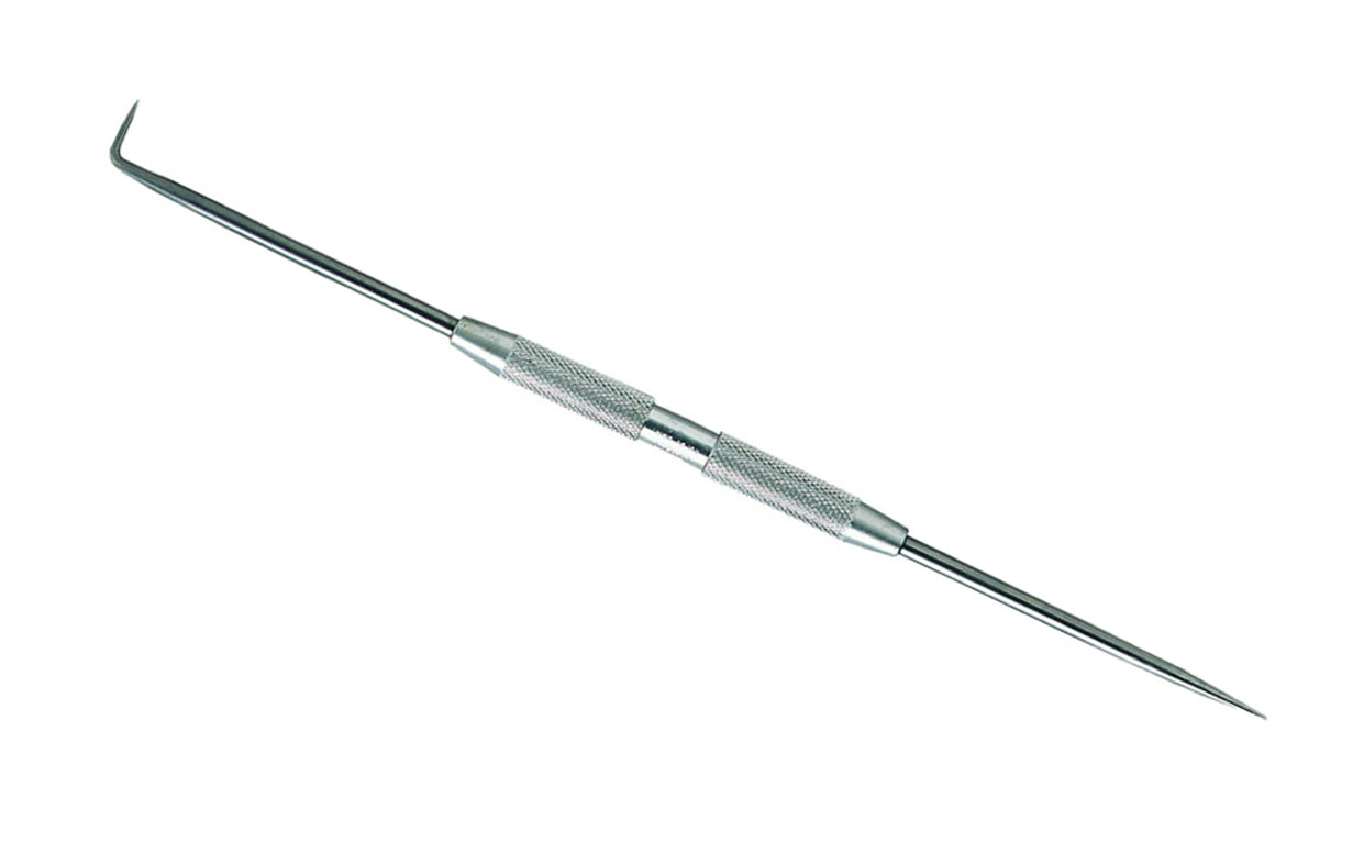 General Tools Fixed Two-Point Scriber - Model No. 80 - Straight & 90° bent - used in woodworking, metal marking, scratching, scribing, upholstery work, piercing holes, pattern-making, leather making, ceramics, glass, plastics, & many other uses ~ 038728310903