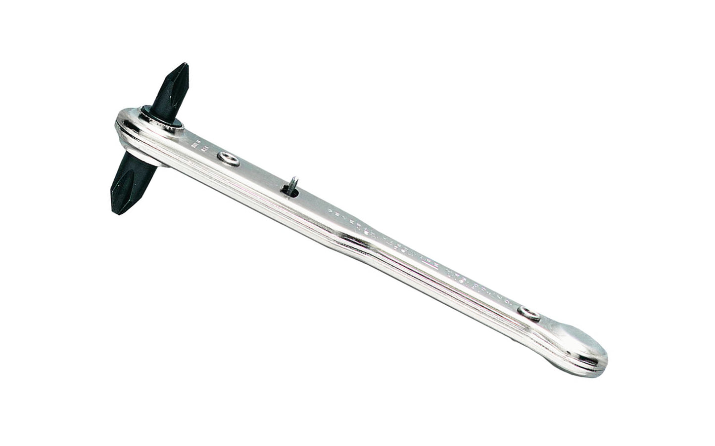 General Tools Ratchet Offset Screwdriver - Model No. 807x - #1 Phillips & #2 Phillips ~ This Ratcheting Offset Screwdriver with Phillips Blades is ideal for use where screws are concealed or obstructed, leverage is required, or where turning space is limited ~ Great for reaching hard to get at screws ~ Blades are made of machined, ground & hardened tool steel ~ 038728426703