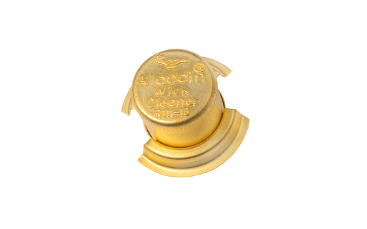The 'Aladdin Wick Cleaner R111-1B ~ Brass' makes the required wick cleaning of the lamp easy. Improves lamp performance as well! Fits all burners with 1" diameter wick.