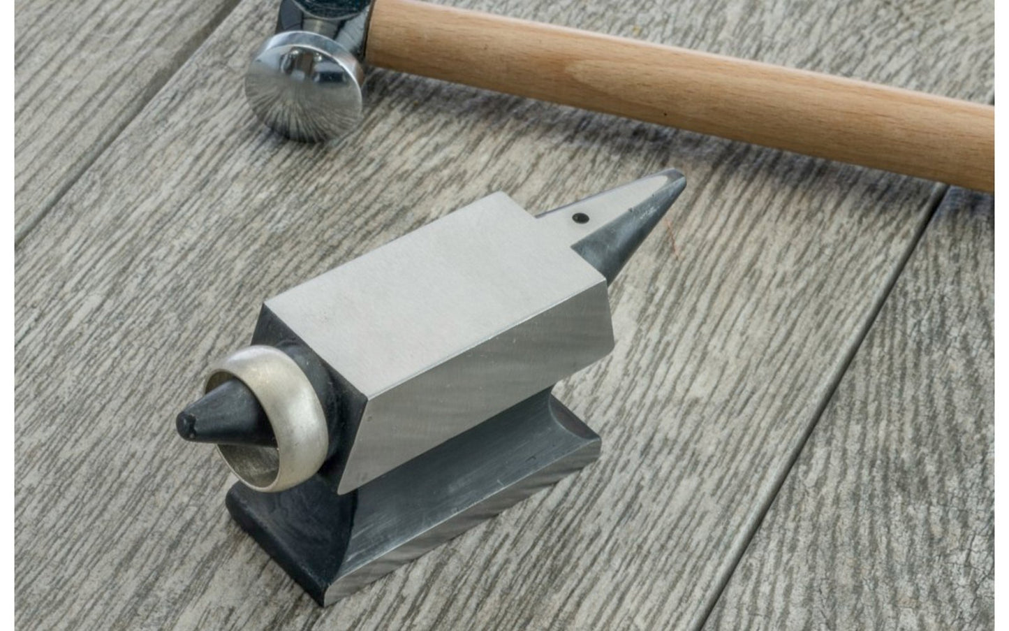 Forged Steel Double-Horned Anvil - 1.3 lb - Jeweler's anvil is good for silversmiths & jewelers. Use this anvil for flattening, shaping, forming, bending, repairing, & great for detail wire work as well. 1.3 lb. weight. (600 grams)