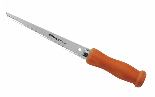 Stanley 6" Jab Saw / Drywall Saw with Wooden Handle ~ 15-206 - This sturdy wallboard saw is specially designed to cut plasterboard with less effort & punches through drywall or other similar materials with ease