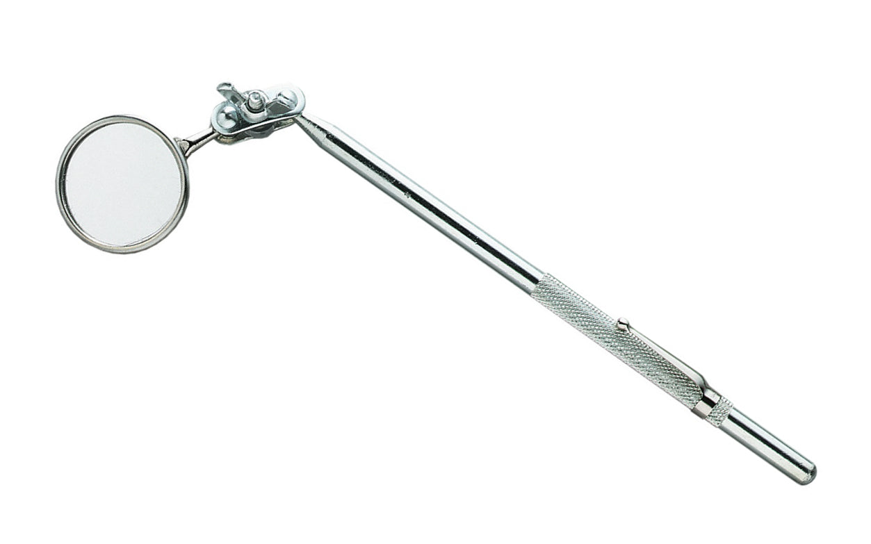 Telescoping Round Inspection Mirror ~ 1-1/4" - Model No. 555 General Tools ~ Dual ball-and-socket joints for infinite angle adjustments ~ Makes it possible for mechanics, toolmakers, assemblers, inspectors, etc. to see deep inside inaccessible workpieces & machines