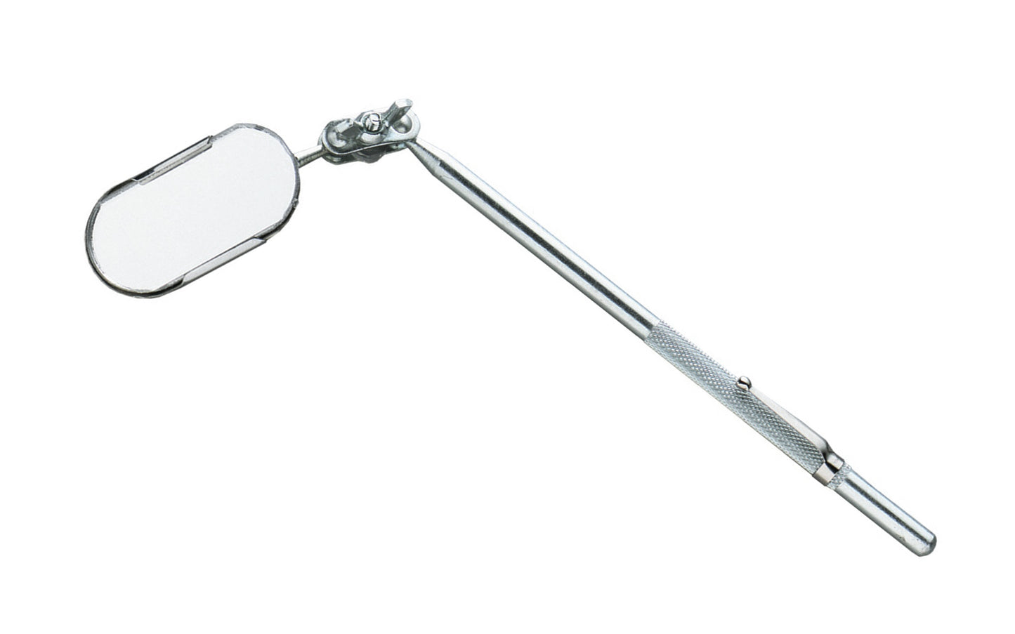 Inspection Mirror ~ 2" x 1" - General Tools Model No. 558 ~ This 2" x 1" Glass Inspection Mirror makes it possible for mechanics, toolmakers, assemblers, inspectors, etc. to see deep inside inaccessible workpieces & machines - Dual ball-and-socket joints for infinite angle adjustments