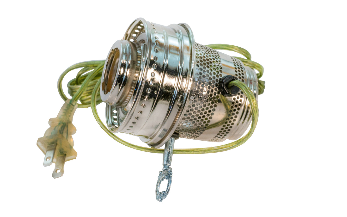 Aladdin Nickel Electric Burner with Lox-On Gallery. Lox on gallery style. Model N185N.