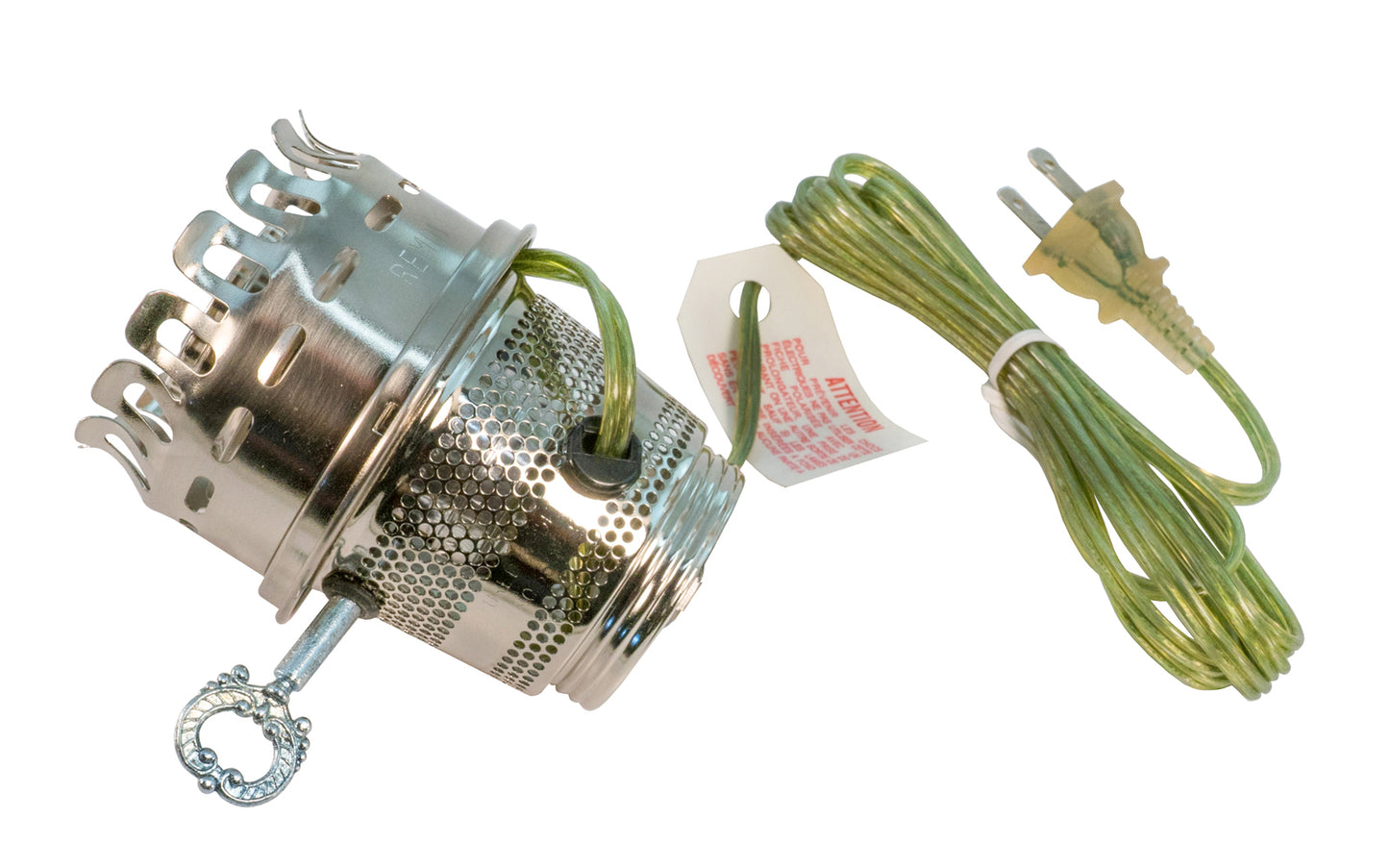 Aladdin Nickel Electric Burner. Heelless gallery style. N186.