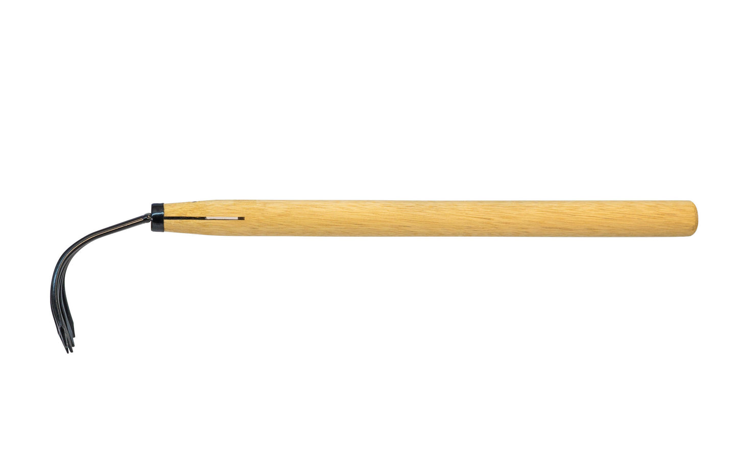 Made in Japan · Hand-forged carbon steel ~ Balanced feel ~ 17-1/2" long wooden handle - Asano Ninja Claw - Excellent for breaking up soil in & around plants, weeds, gathering up roots, & raking leaves & grasses - Ninnja Kumade - Claw Cultivator - 5 tine rake - 5-prong claw cultivator - Five Tine Rake - Rust resistant