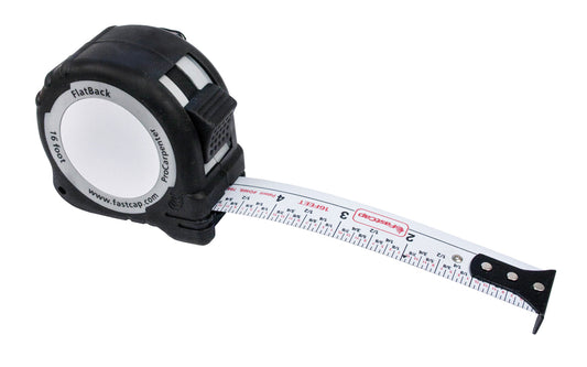 FastCap FlatBack Tape Measure - Standard Story Pole ~ 16' - Model No. PSSP-FLAT16 ~ Standard Story Pole style is a flexible tape for measuring curves & flat panels with precision & ease ~ 663807980410