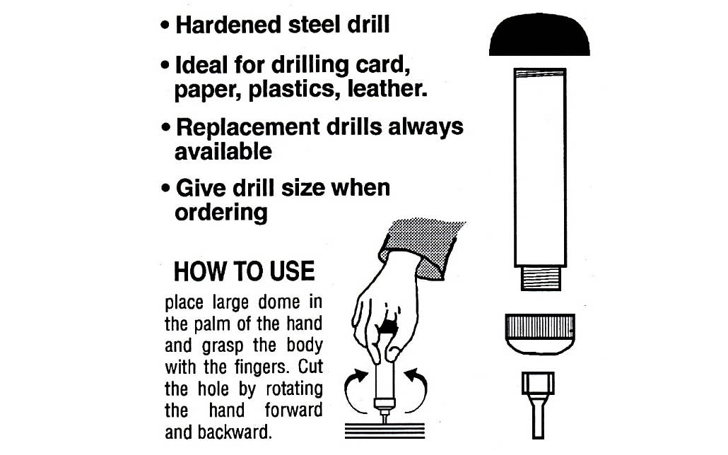 Maun 1/4" (6 mm) Hole Punch Drill