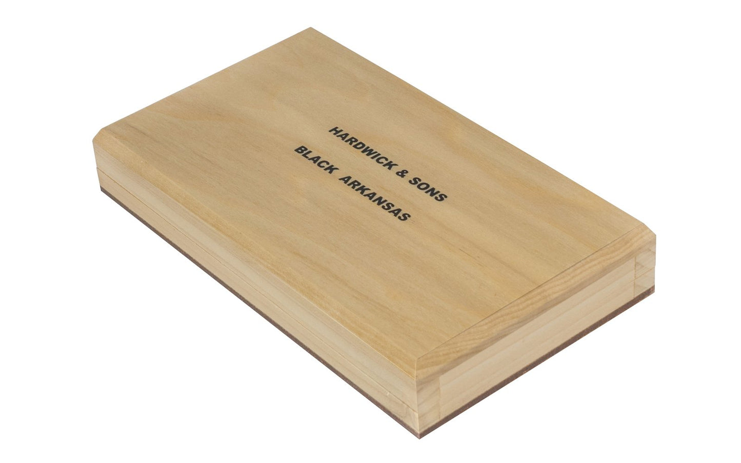 Wide Black Hard Arkansas Bench Stone with Wooden Box ~ 6" x 3" - Made in USA ~ Super-fine stone, it is sometimes referred to as the "Surgical Black Arkansas Stone". It is great for putting an ultimate edge on your tools & knives. Many people use the Black Hard Arkansas Stone for the final finish on blades - Model No. BAB-632-C