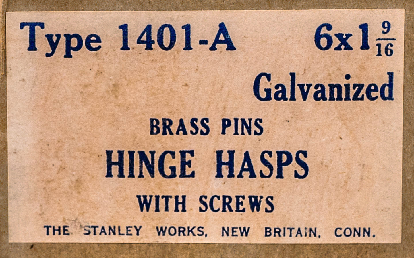 Stanley Galvanized 6" Hinge Hasp ~ Made in the USA