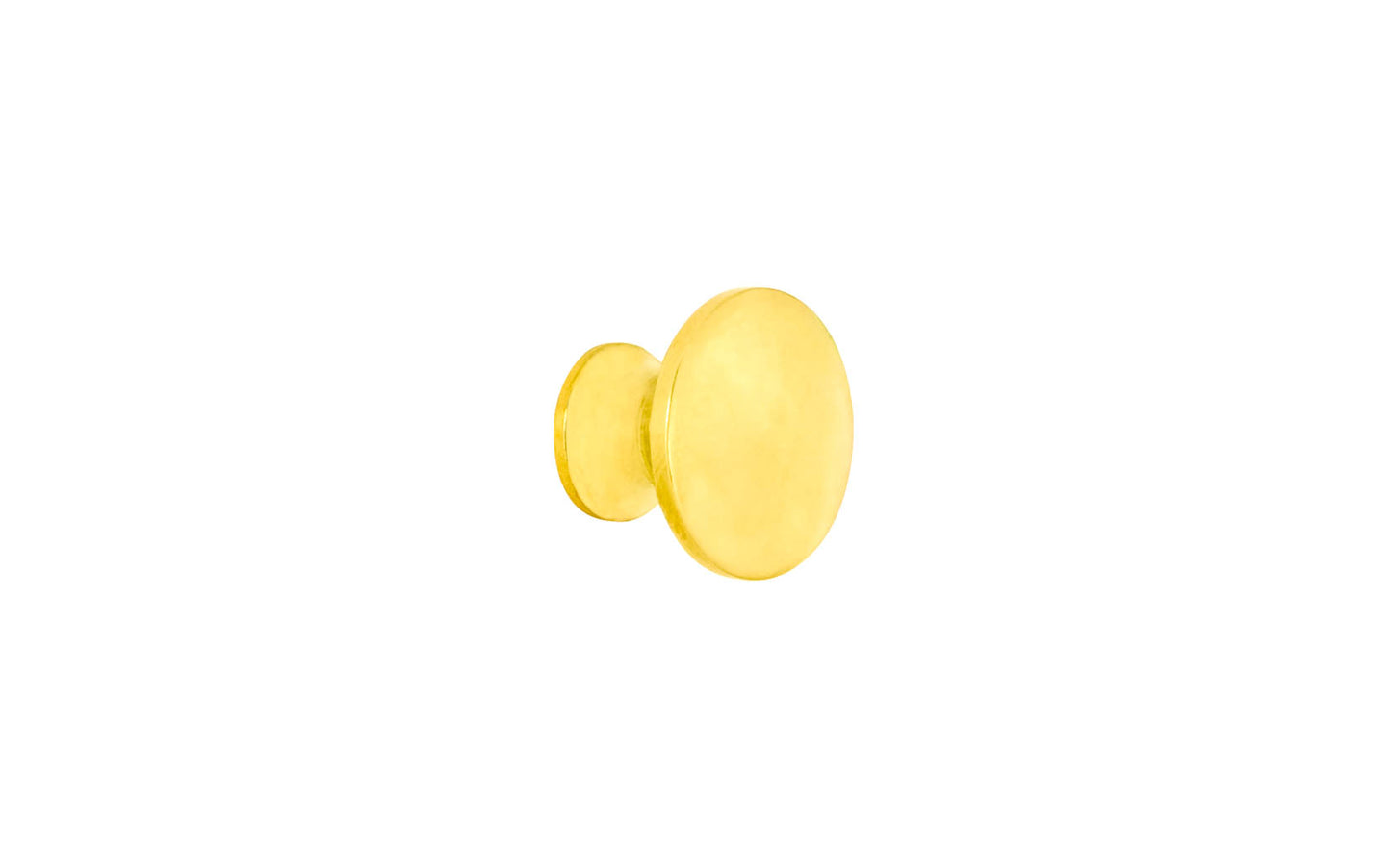 Solid Brass Flat-Top Mini Knob ~ 5/8" Diameter