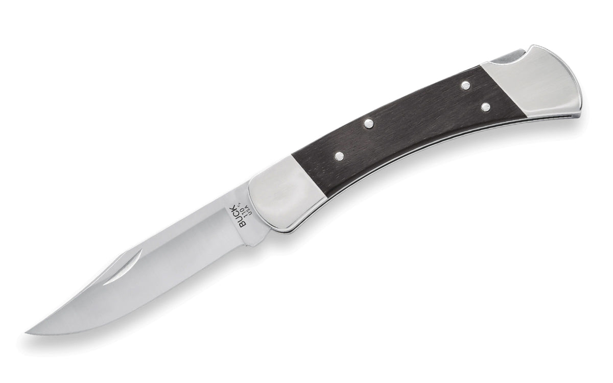 The Buck Knives 110 'Slim Elite' Folding Hunter Knife. Premium BOS heat-treated MagnaCut steel. Model 0110BRS20-B.  Made in USA.
