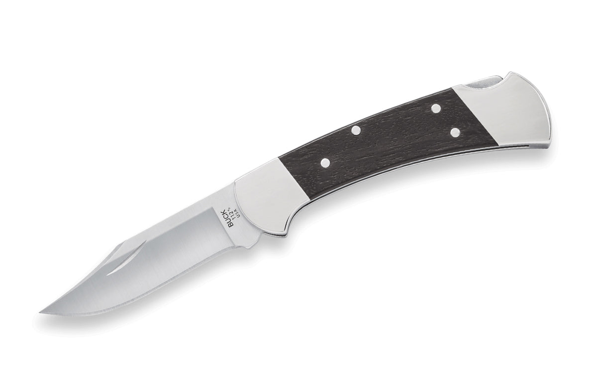 Buck Knives 112 'Slim Elite' Folding Ranger Knife. Premium BOS heat-treated MagnaCut steel. 3" blade length. Model 0112BRS20-B. Made in USA.