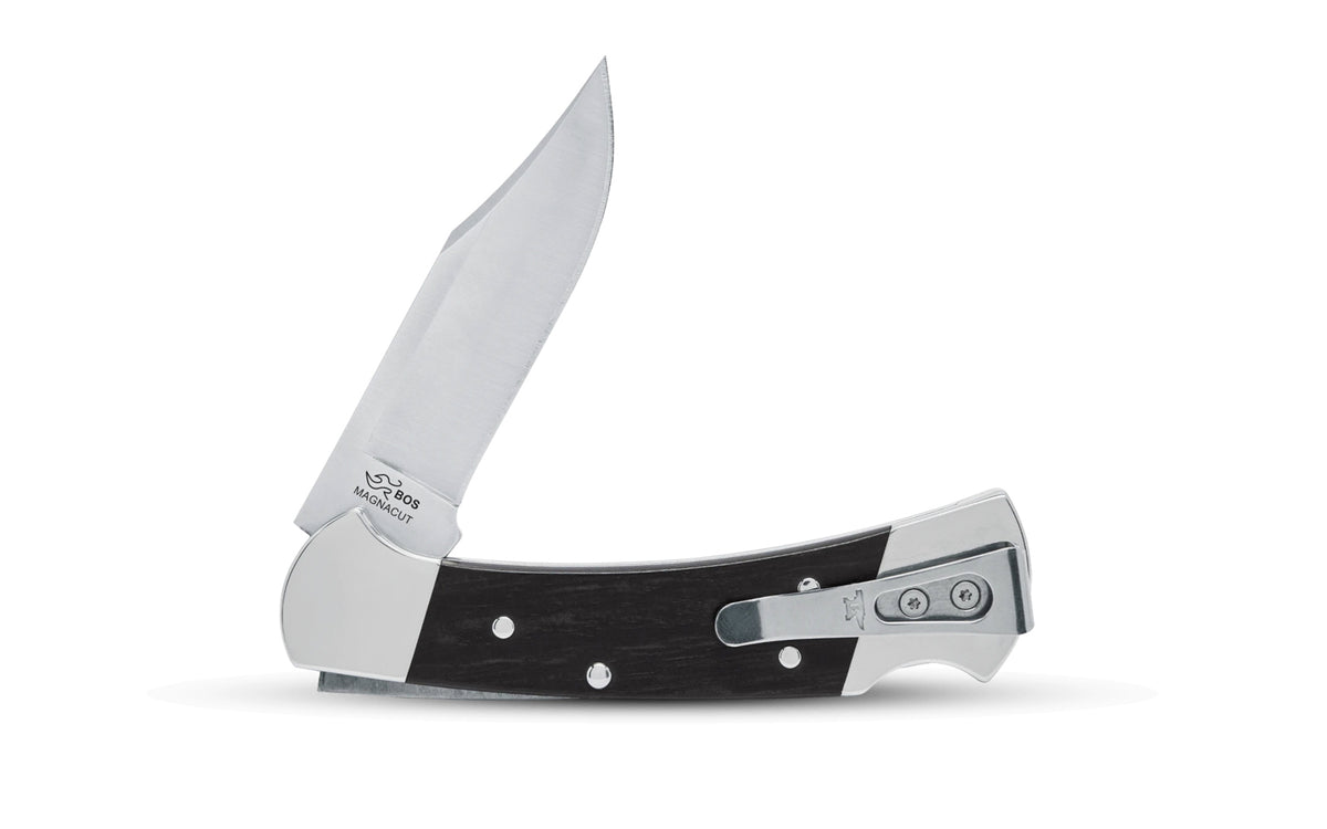 Buck Knives 112 'Slim Elite' Folding Ranger Knife. Premium BOS heat-treated MagnaCut steel. 3" blade length. Model 0112BRS20-B. Made in USA.