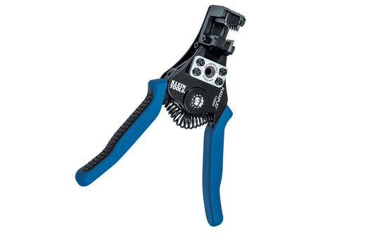 Klein Tools "Katapult" Wire Stripper & Cutter for Solid & Stranded Wire. Built-in cutting hole to cleanly cut 8-20 AWG solid & 10-22 AWG stranded wire, while the stripping head allows you to easily grip & strip just by squeezing the handle. Model 11063W.