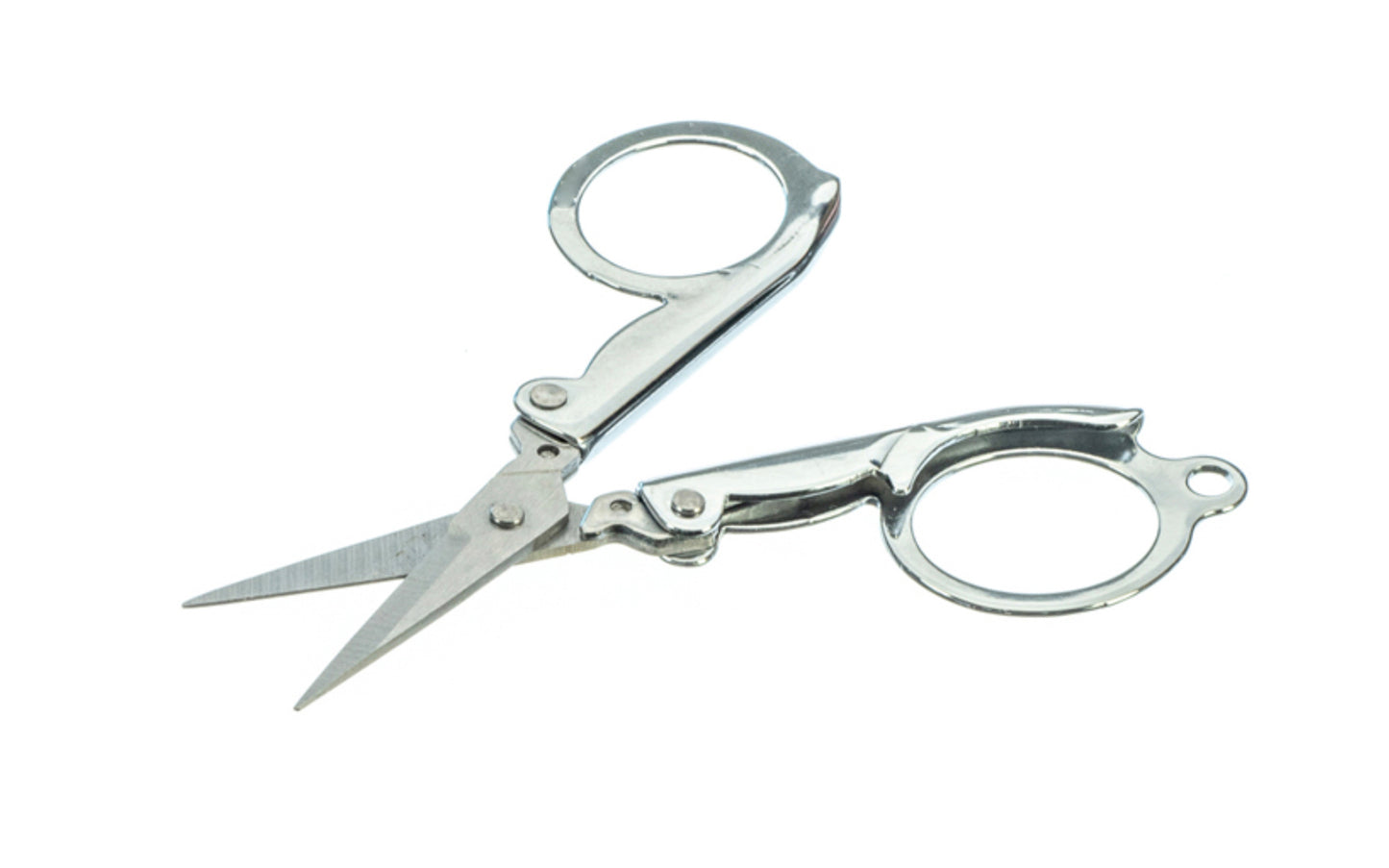 3-1/2" Compact Folding Scissors. Features a sliding mechanism for compactness. Versatile tool suitable for various & general household tasks, etc. Made by SE.
