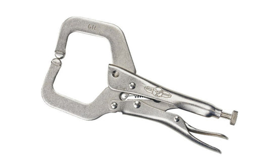 Irwin 6" "The Original" Vise Grip Locking C-Clamp Plier. Model 6R. Item No. 17. Turn screw to adjust pressure and fit work. Stays adjusted for repetitive use. Constructed of high-grade heat-treated alloy steel for maximum toughness & durability. 2" Jaw Capacity ~ 038548000176