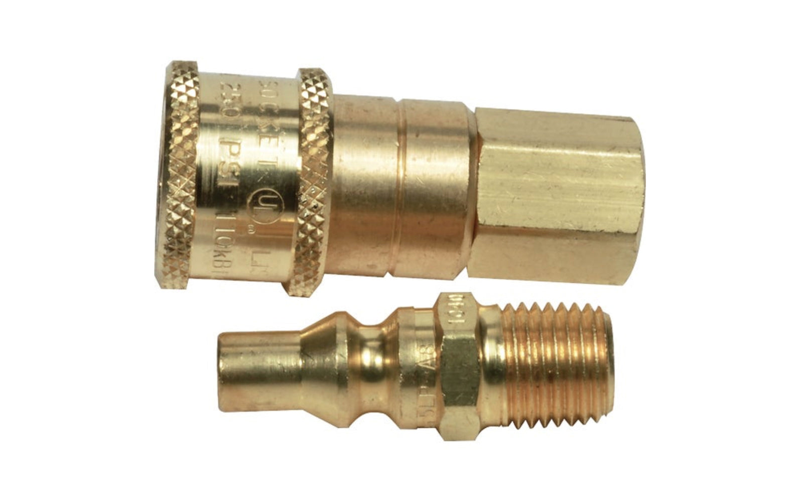 Mr Heater Propane/ Natural Gas Connector Kit. 1/4 In. propane or natural gas quick connector and excess flow plug. 1/4 In. Male pipe thread x 1/4 In. Female pipe thread CSA (AGA) certified, UL approved. Used with Model No. F276134, F276139, and F276140.