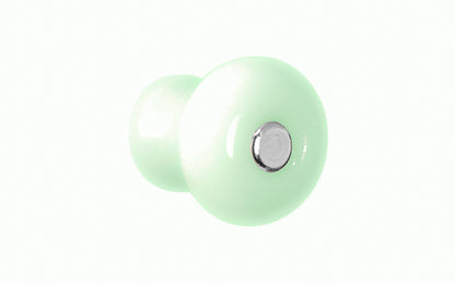 Round Glass Cabinet Knob ~ Jade Color