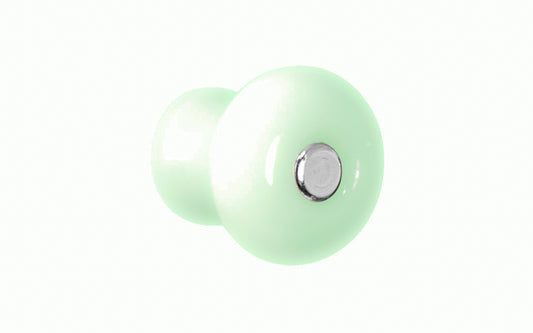 Round Glass Cabinet Knob ~ Jade Color