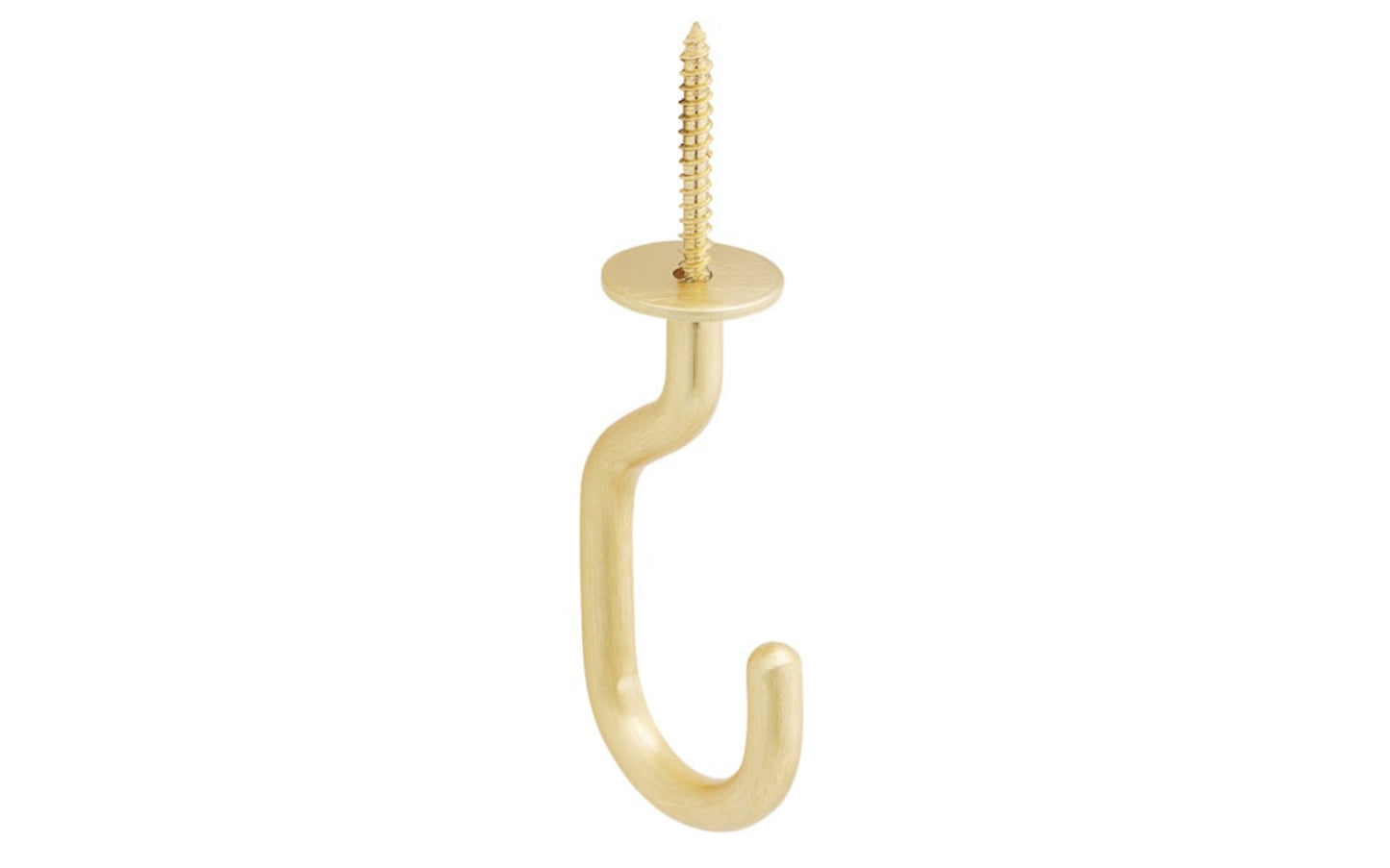 ceiling hooks for hanging plants National Hardware N275-524 Modern Ceiling J Hook, Brushed Gold, 3-11/32-in