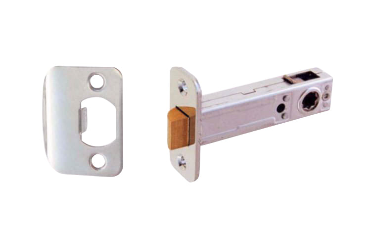 Classic Spring Latch for Doors (Passage) with 2-3/4" Backset. Designed for traditional doorknobs with square spindle shaft. Steel casing & solid brass plates. For vintage antique door knobs, or reproduction door knobs. Polished Nickel Finish.