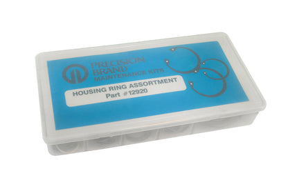 Housing Ring Assortment Kit with plastic box. Precision Brand Model 12920. Un-used old stock - sold as is.