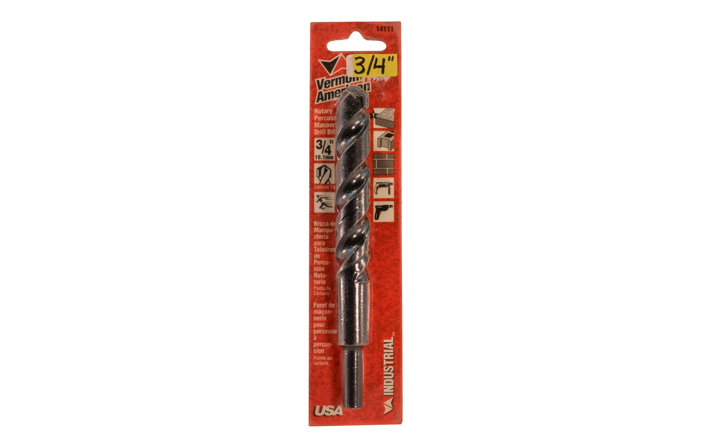 Vermont American 3/4" Masonry Drill Bit. Made in USA. Product 	Mode