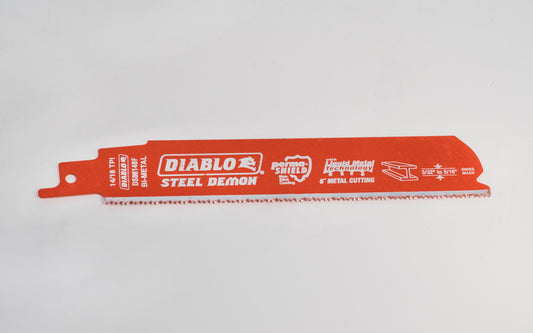 Diablo 6" Metal Cutting Reciprocating Saw Blade - 14 / 18 TPI. Model DS0618BF. Swiss made.
