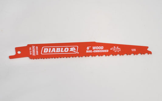 Diablo 6" Long Wood Reciprocating Saw Blade - 6 / 12 TPI. Model DS0612AW. Swiss made.