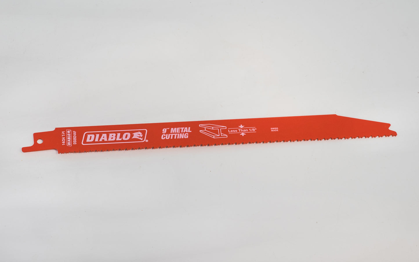 Diablo 9" Metal Cutting Reciprocating Saw Blade - 14 / 24 TPI. Model DS0924AF. Swiss made.