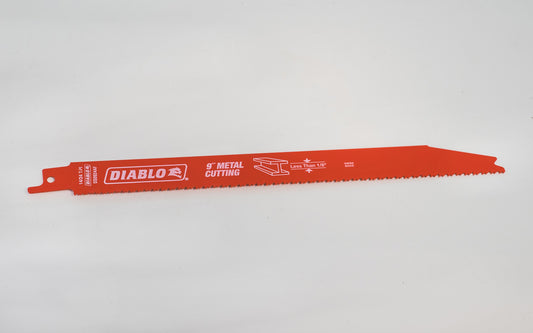 Diablo 9" Metal Cutting Reciprocating Saw Blade - 14 / 24 TPI. Model DS0924AF. Swiss made.