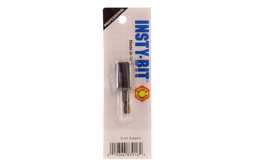 Insty-Bit Shaft Adapter. Available in 1/4", 3/8", 5/16" shaft sizes. Made in USA.