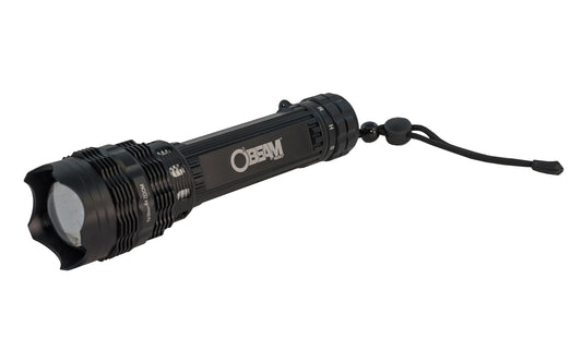 Nebo 6000 O2 Beam Flashlight. High Power 420 Lumen LED. Convex Lens Evenly Distributes The Light For A Highly-Concentrated Beam, Without Dull Or Dark Spots. Anodized Aircraft Grade Aluminum Water-Resistant Body. Includes hard case.