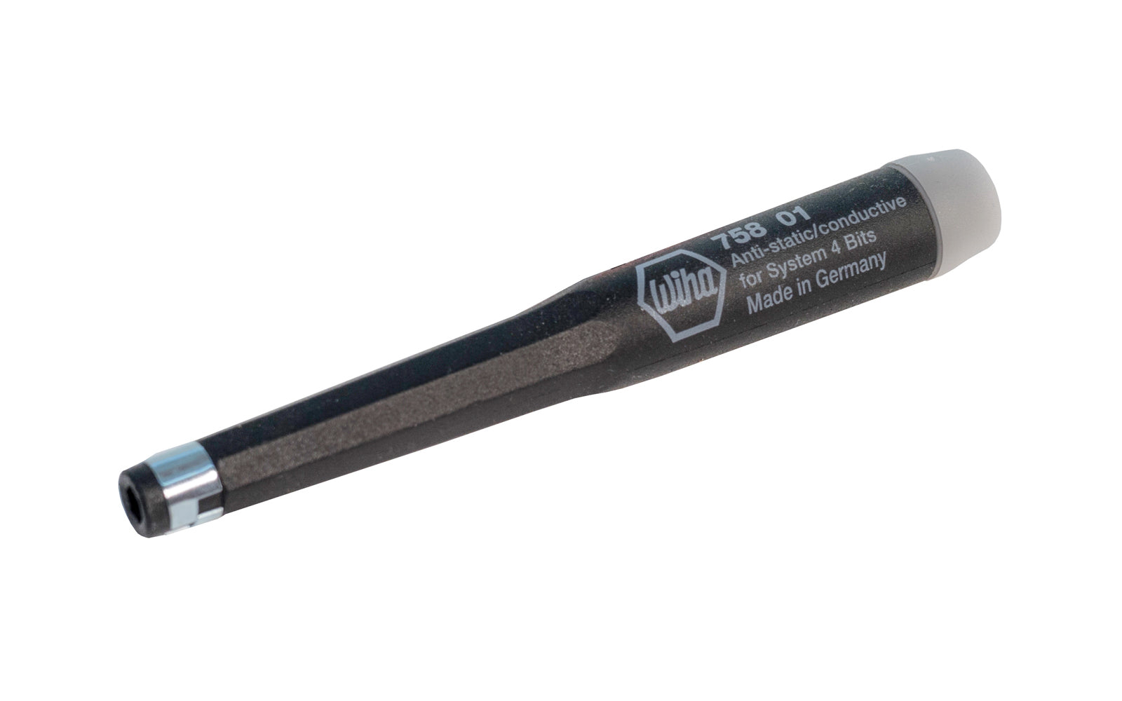 Wiha ESD safe Precision Handle for 4 mm Micro Bits. Non-magnetic - Plastic material handle. Wiha Model 75801. 4-3/4