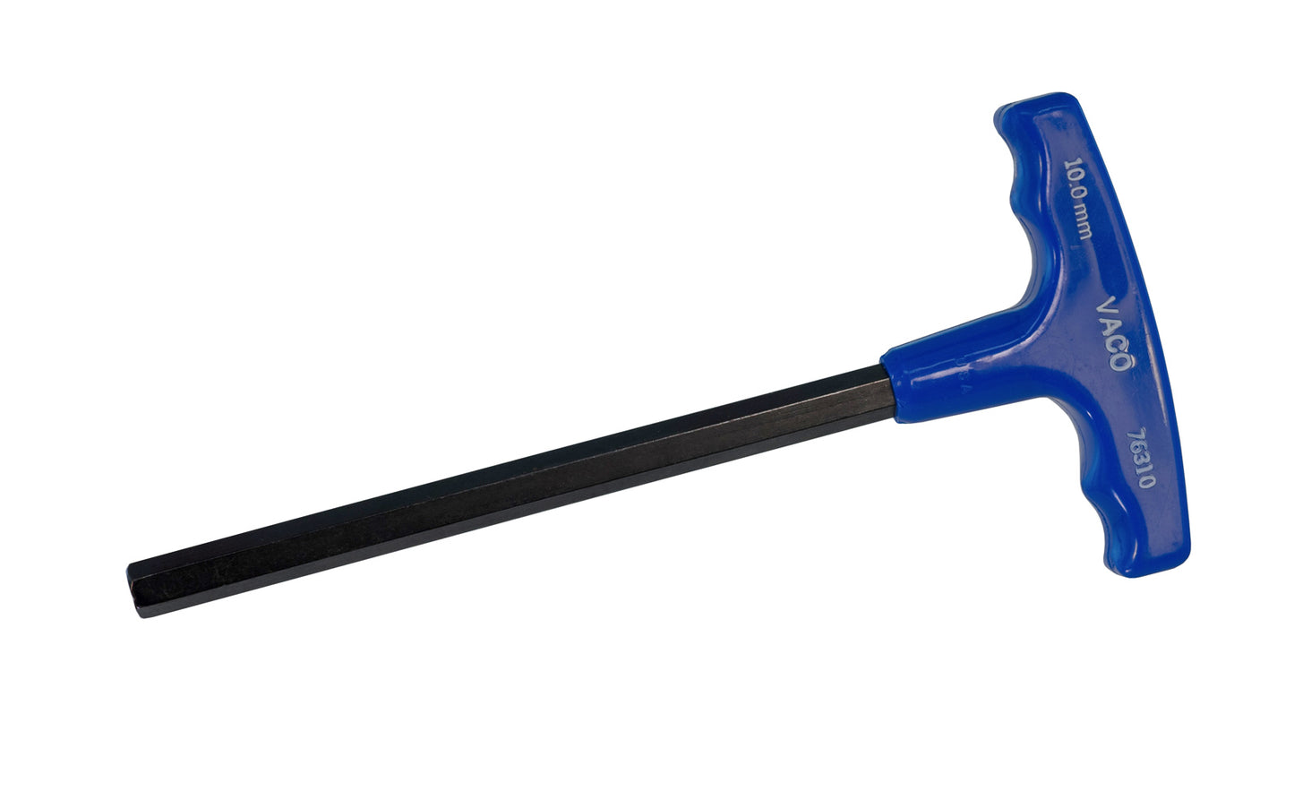 Vaco 10 mm Metric Hex T-Key. Industrial quality Tee handle hex key wrench with vinyl handle. Model 76310.   Made in USA.