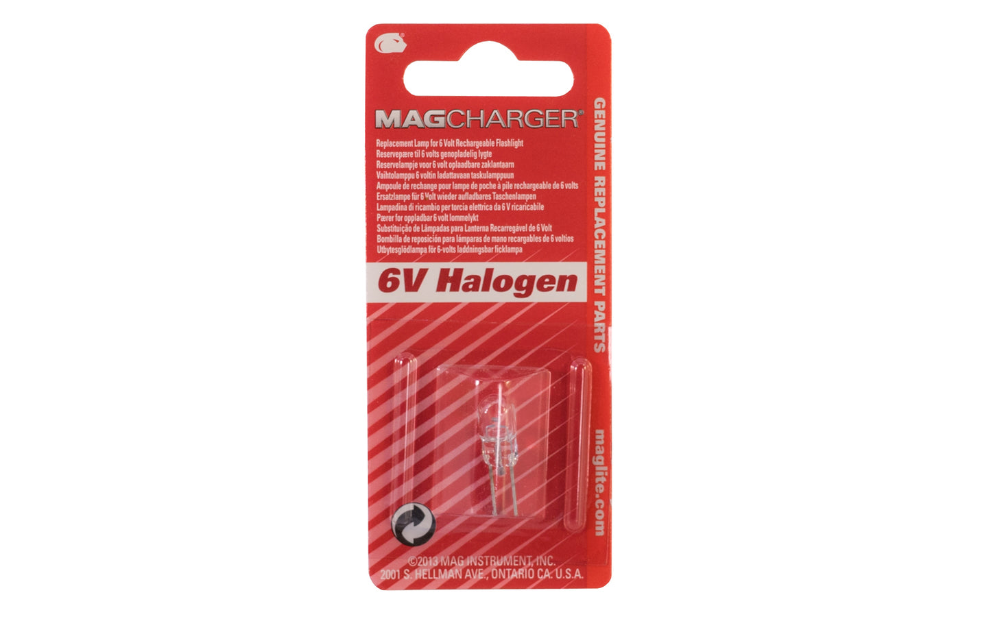 Maglite Replacement Lamp for 6V Rechargable Flashlight. Made in USA.