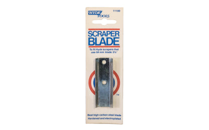 Hyde Tools 2-1/2" Length Blade (64 mm length). Model 11100. Double Edge Scraper Blade. Blade is High Carbon Steel - 2 edge blade. 2.5" size. Made in USA.