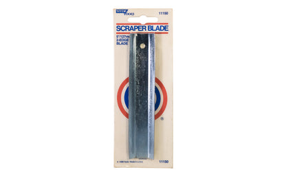 Hyde Tools 5" Length Blade (127 mm length). Model 11150. Double Edge Scraper Blade. Material of blade is High Carbon Steel - 2 edge blade. Made in USA.
