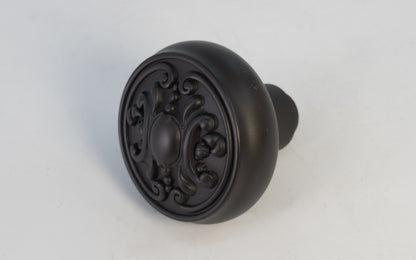 Oil Rubbed Bronze Solid Brass Core Ornate Doorknob - USED