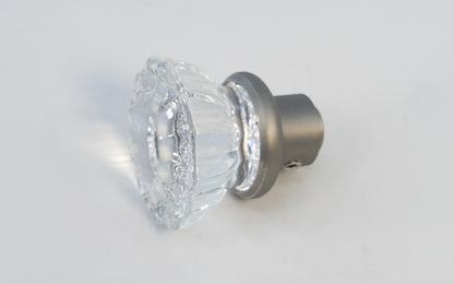 Glass Doorknob with Brushed Nickel Base - USED