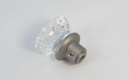 Glass Doorknob with Brushed Nickel Base - USED